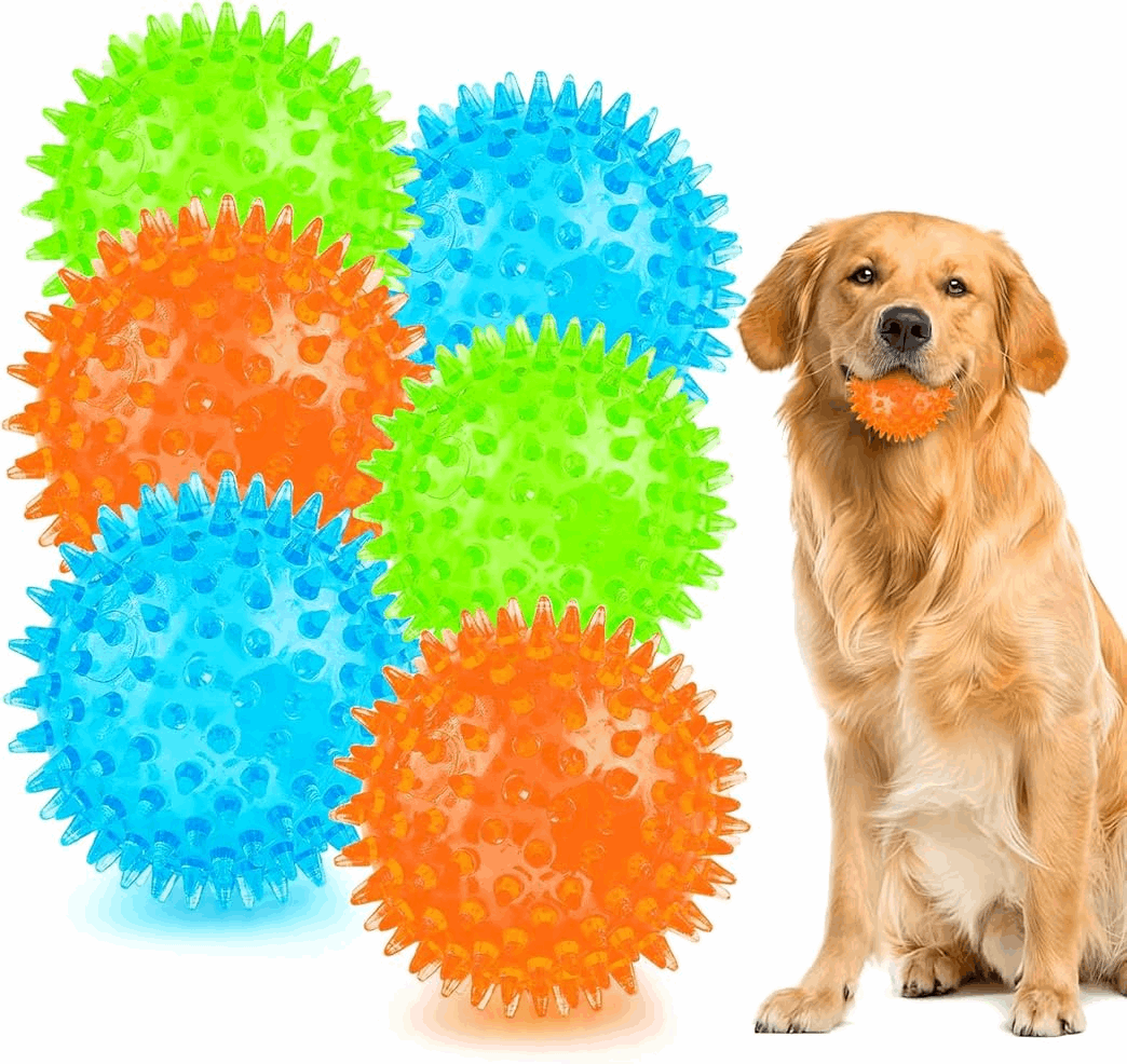 Dog Treats 2 5 Squeaky Interactive Dog Balls for Puppy Teeth - gallery image 8