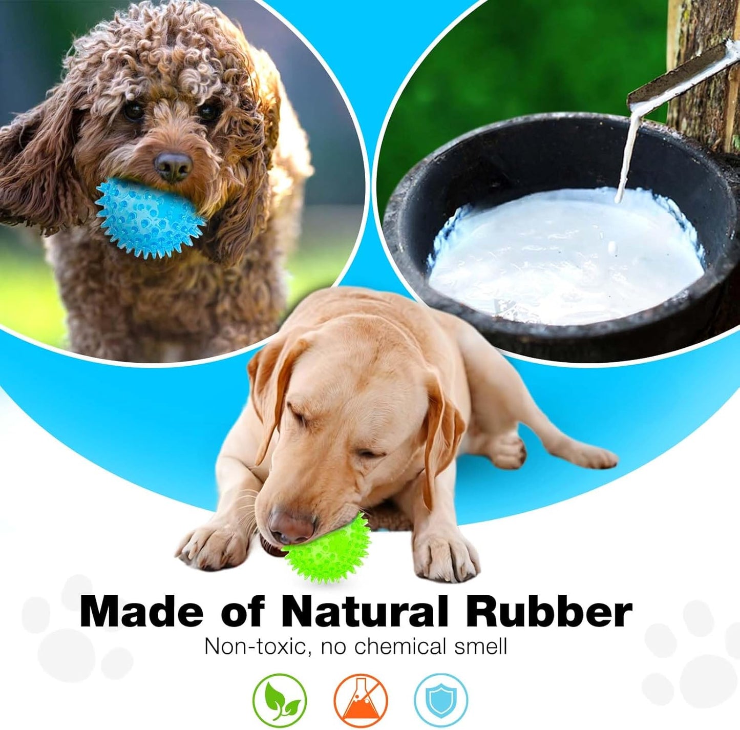 Dog Treats 2 5 Squeaky Interactive Dog Balls for Puppy Teeth - gallery image 10