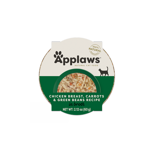 Applaws Natural Wet Cat Food Chicken Breast, Carrots & Green Beans Recipe in Broth (2.12oz) - Wet Cat Food at Purrfect Pet Ki