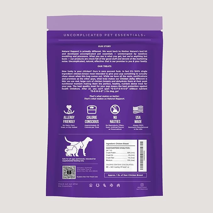 Natural Rapport The Only Dehydrated Chicken Jerky Dogs Need - detail view