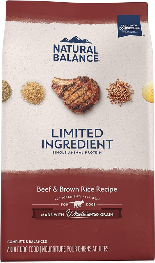 Natural Balance Limited Ingredient Beef Brown Rice Dry Dog - main product image