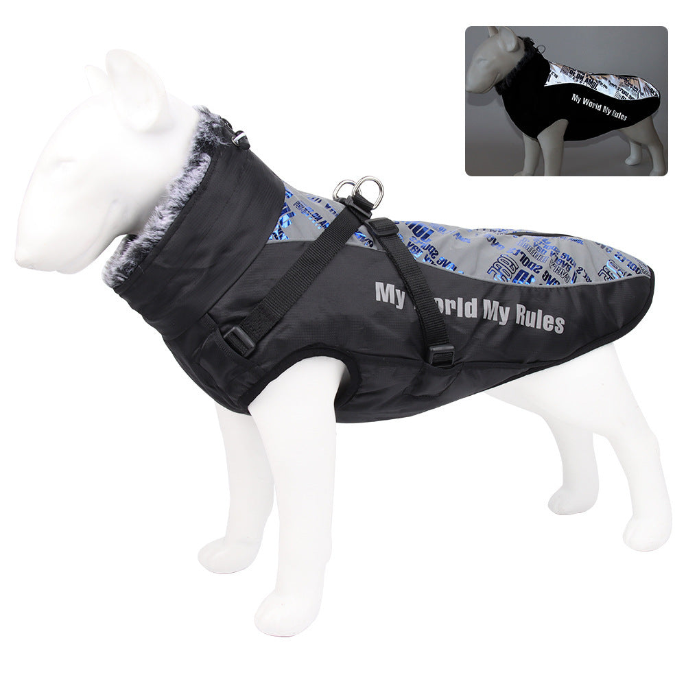 New Large Pet Warm Reflective Dog Thickened Coat Vest Jacket - gallery image 5