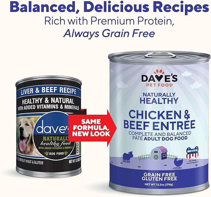 Dave's Naturally Healthy Chicken & Beef Recipe (13.2oz) - main product image