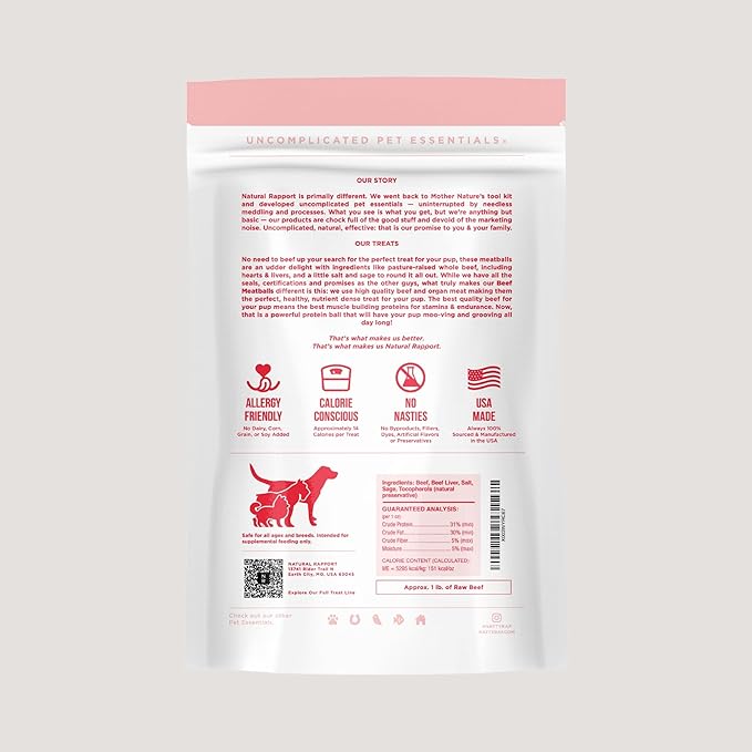 Natural Rapport The Only Freeze Dried Beef Meatballs Dogs - detail view