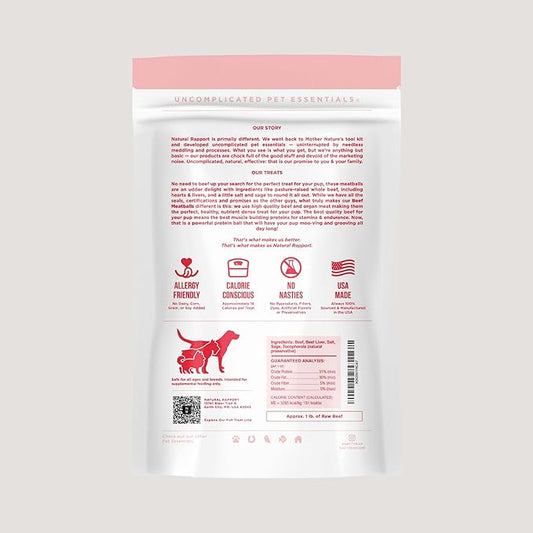 Natural Rapport The Only Freeze Dried Beef Meatballs Dogs - detail view