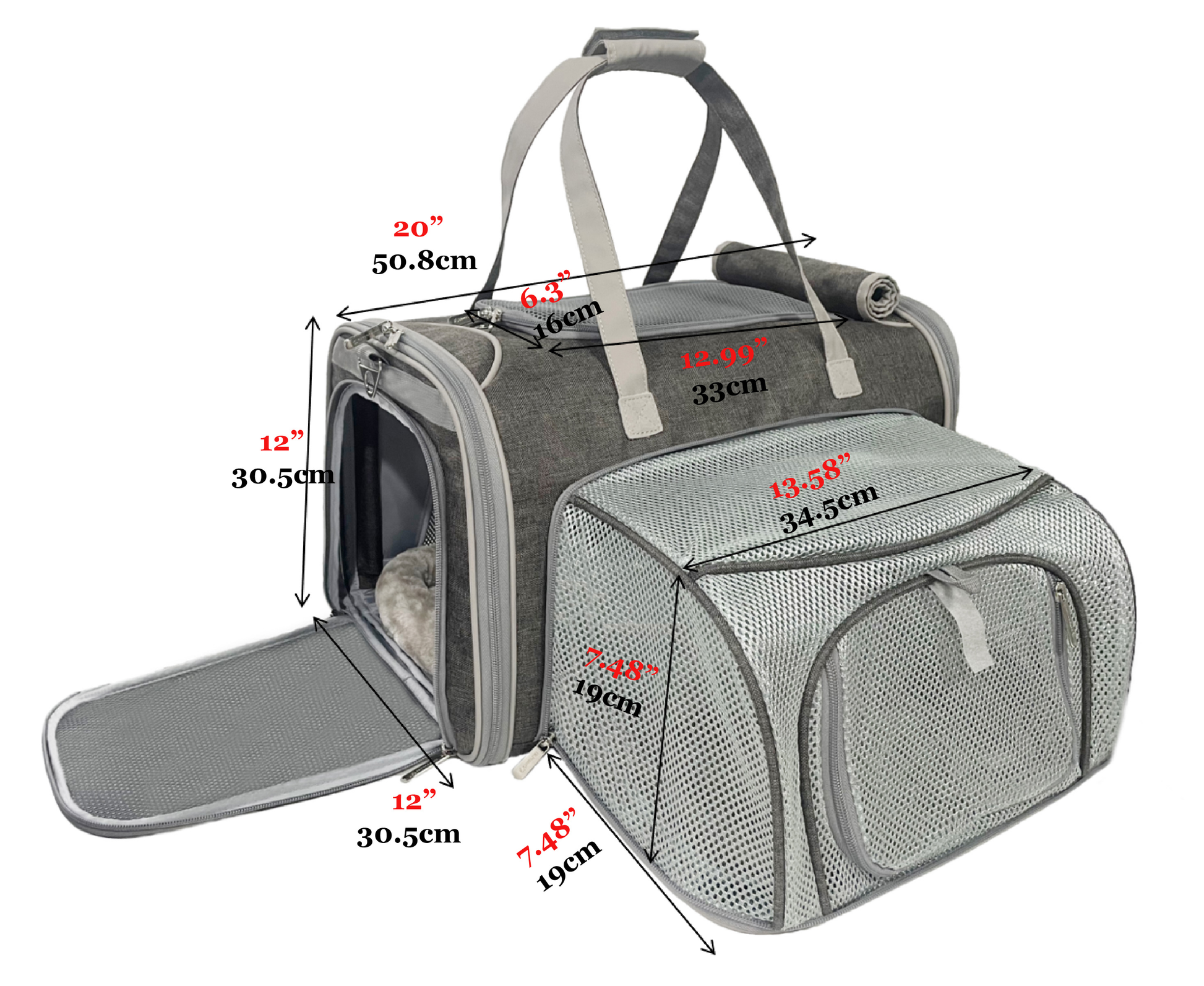 Mr. Peanut's Gold Series Big Apple XL Expandable Pet Carrier V3.0 - lifestyle view