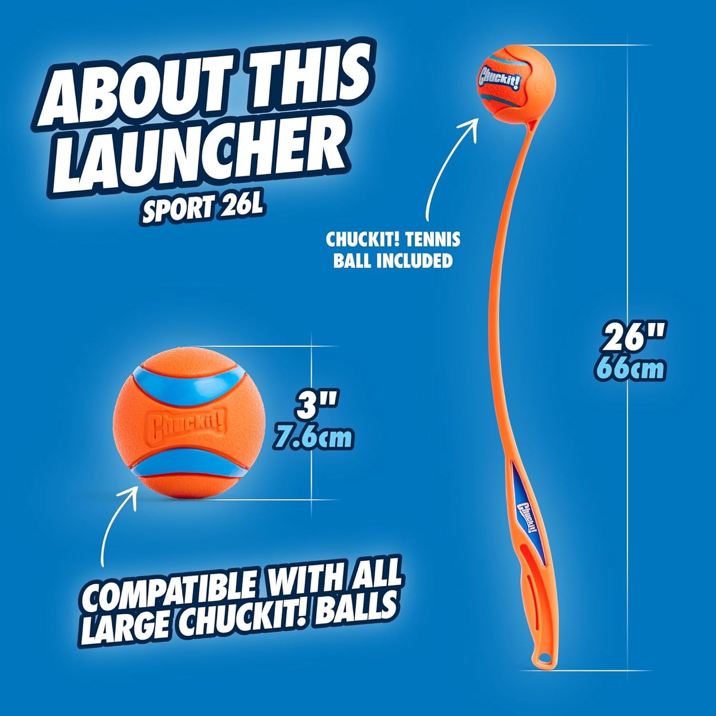 Chuckit Dog Sport Launcher 26L Interactive Dog Toy Durable - detail view