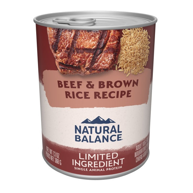 Natural Balance Limited Ingredient Beef Brown Rice Dog Can - main product image