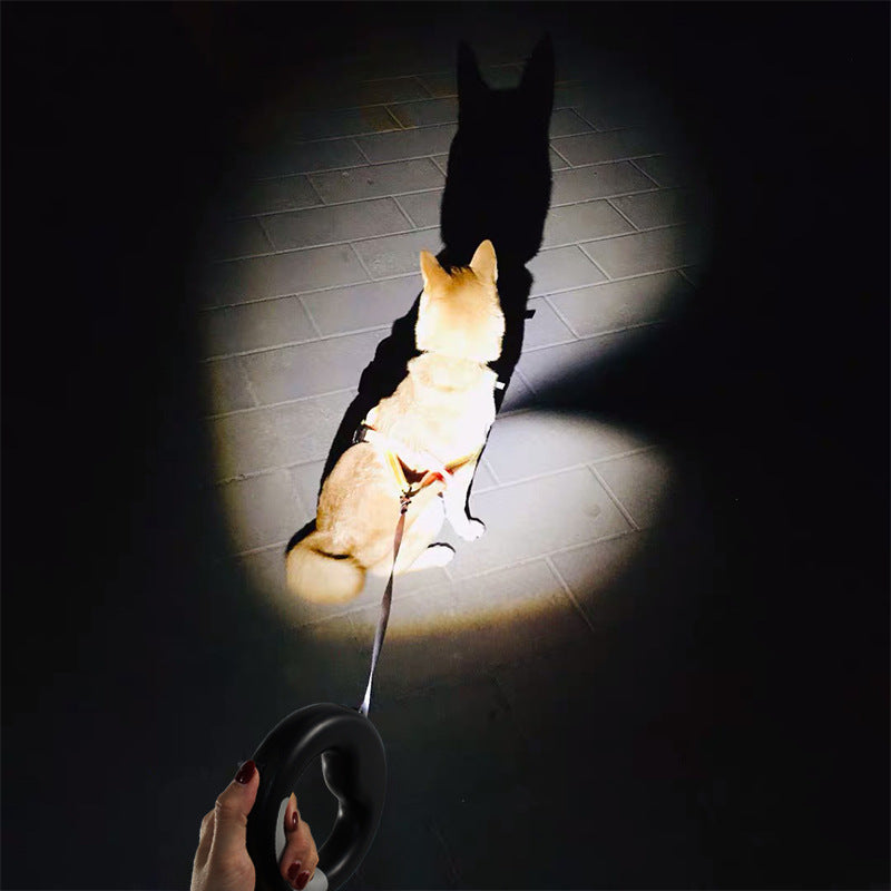 New Led Luminous Light Pet Automatic Retractable Rope Dog - detail view