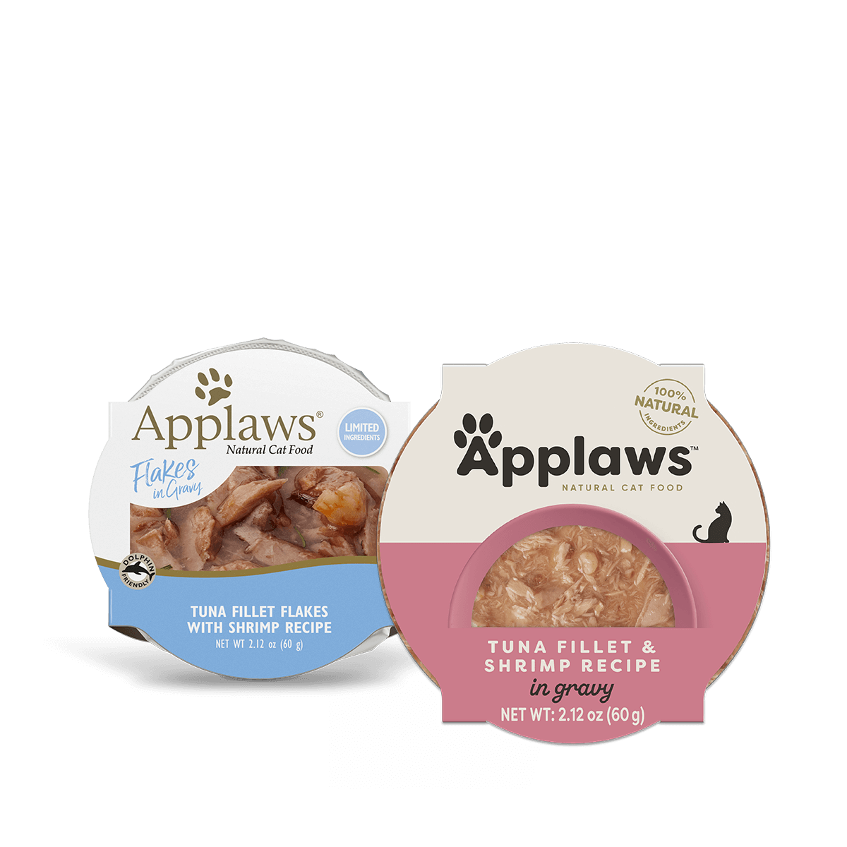 Applaws Natural Wet Cat Food Tuna Fillet & Shrimp Recipe in Gravy (2.12oz) - main product view | Wet Cat Food at Purrfect