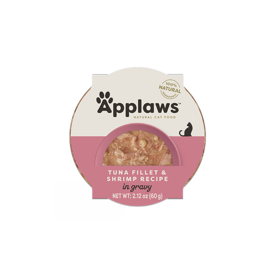 Applaws Natural Wet Cat Food Tuna Fillet & Shrimp Recipe in Gravy (2.12oz) - detail view | Wet Cat Food at Purrfect Pet