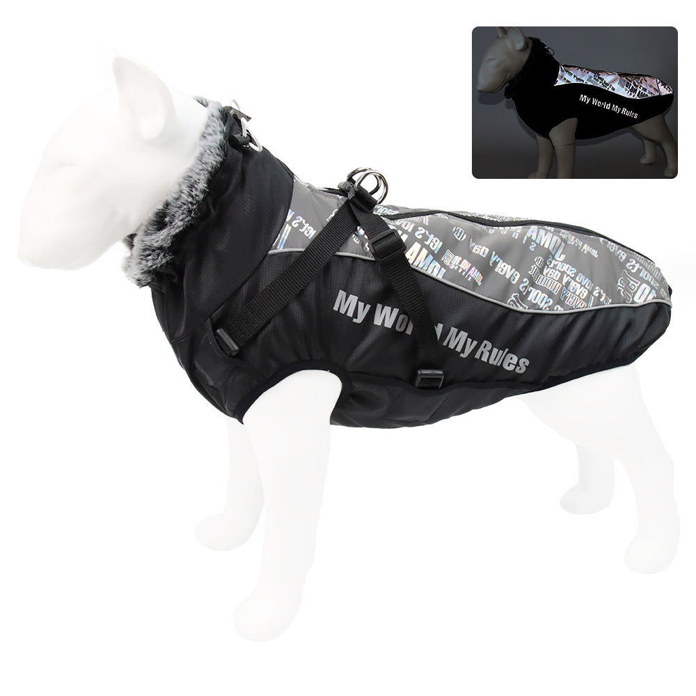 New Large Pet Warm Reflective Dog Thickened Coat Vest Jacket - gallery image 8