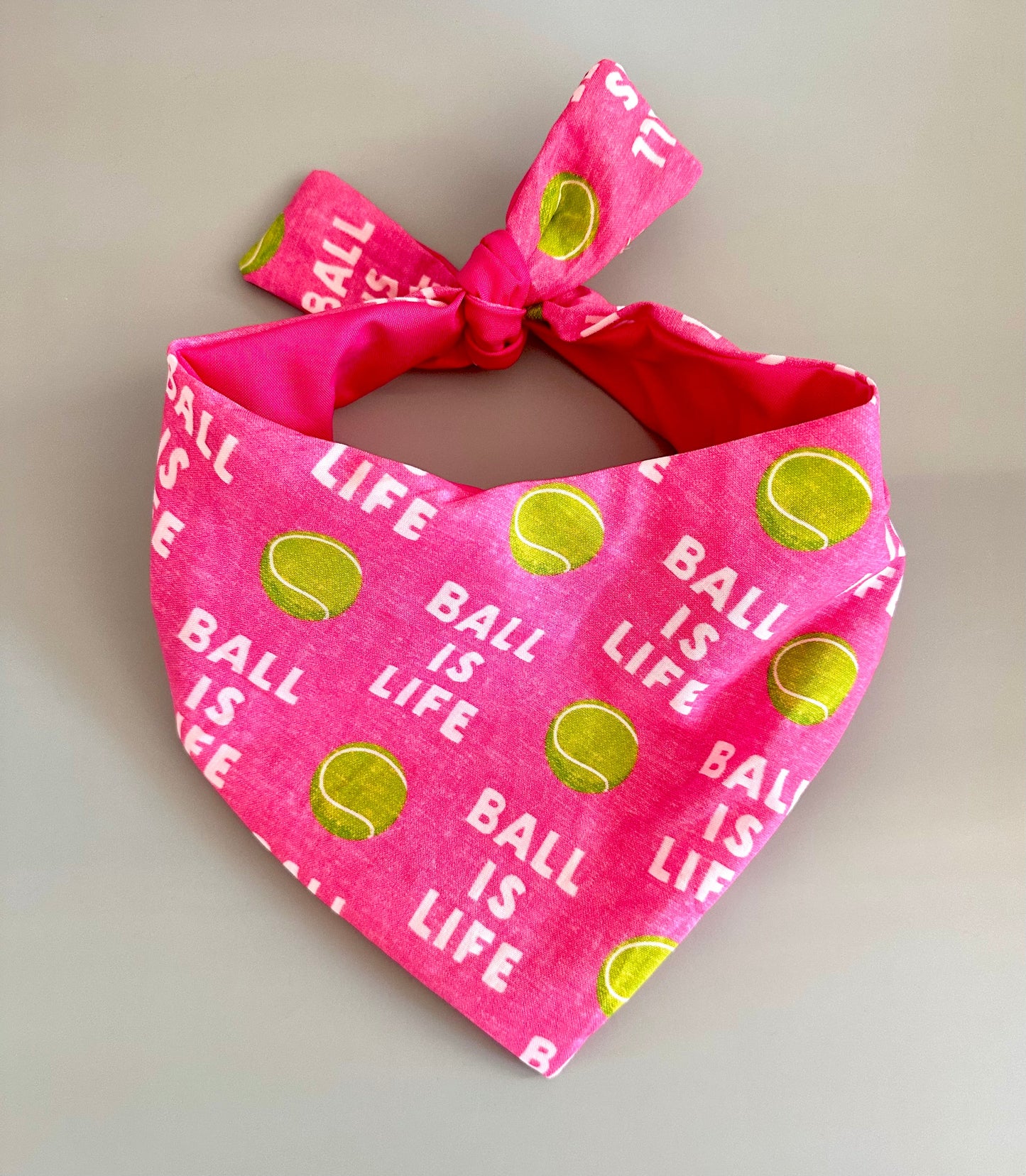 Pink Ball Is Life Dog Bandana - main product image