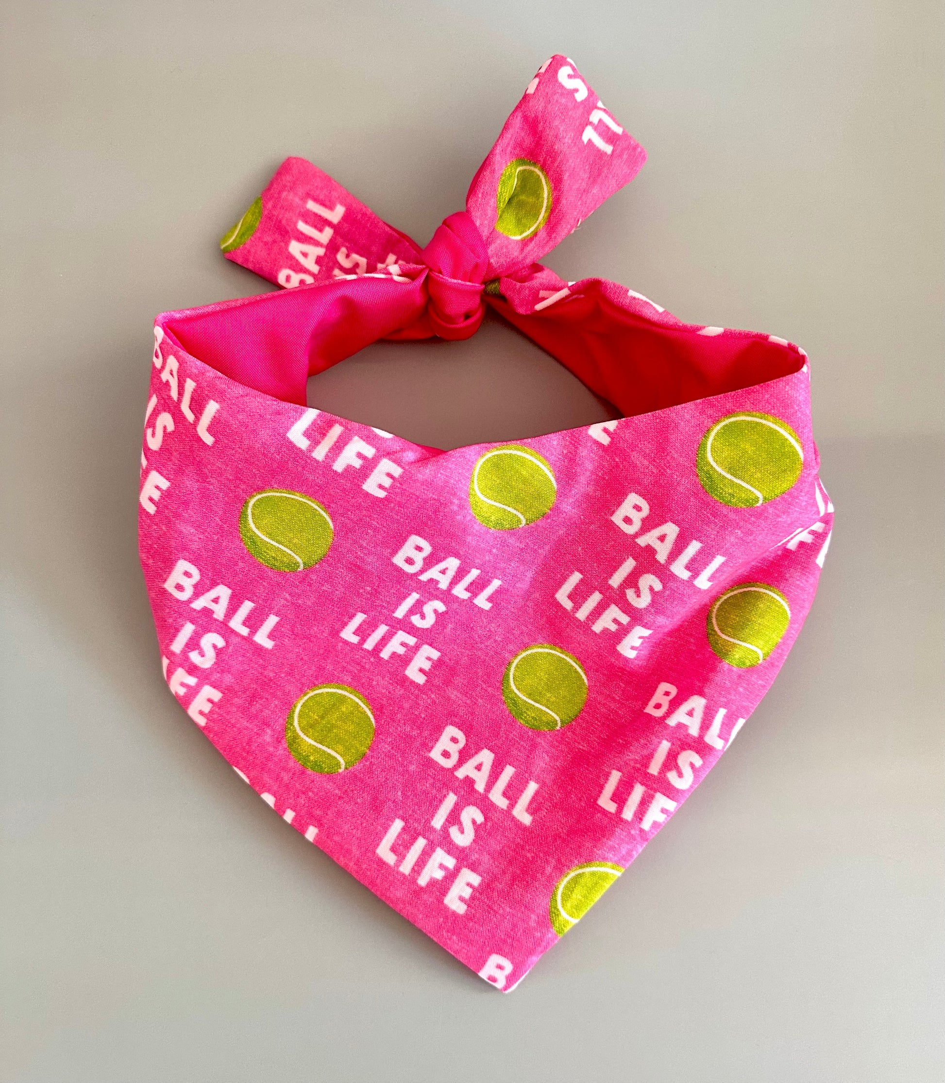 Pink Ball Is Life Dog Bandana - main product image