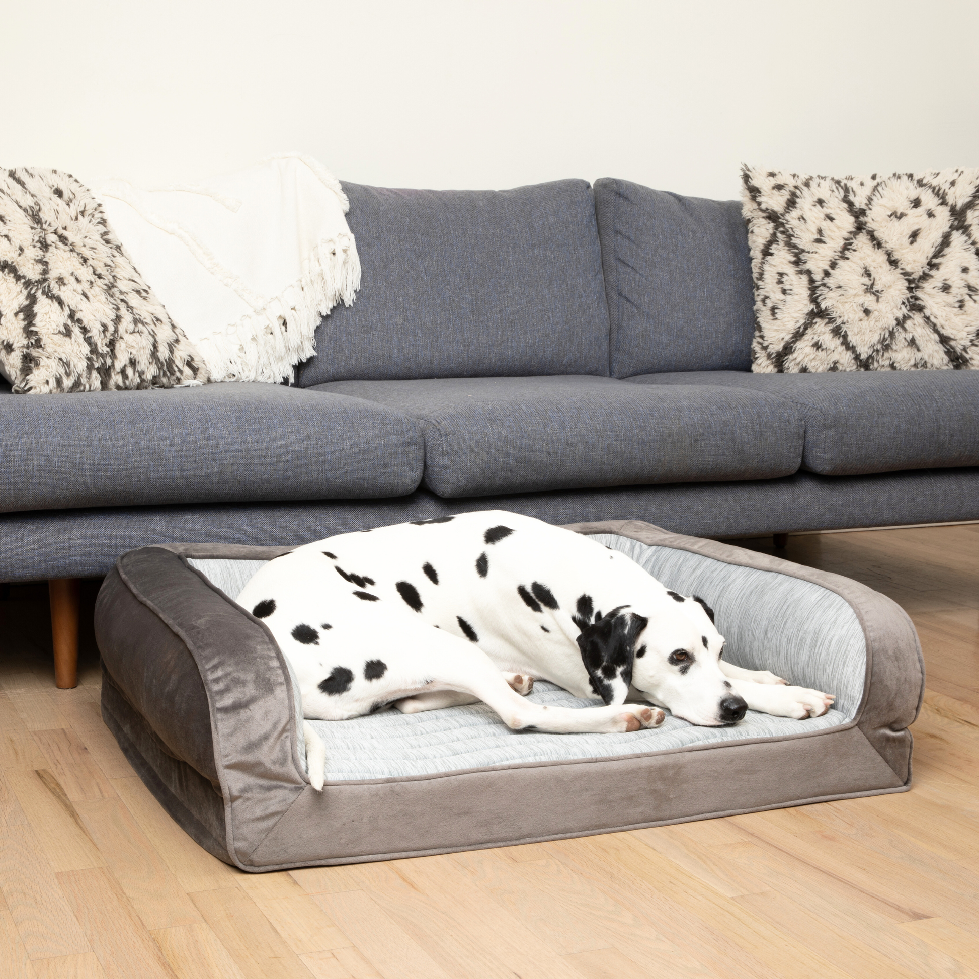 Pupchill Cooling Bolster Dog Bed Washable Pet Bed Comfort - gallery image 16
