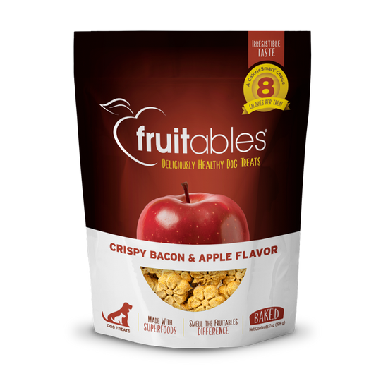 Fruitables Healthy Dog Treats: Crispy Bacon & Apple (7oz) - main product image