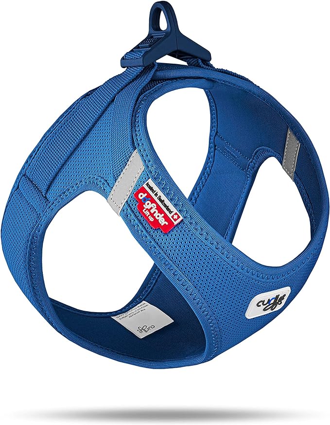 Curli Clasp Vest Blue Harness Adjustable Dog Walking Gear - main product image