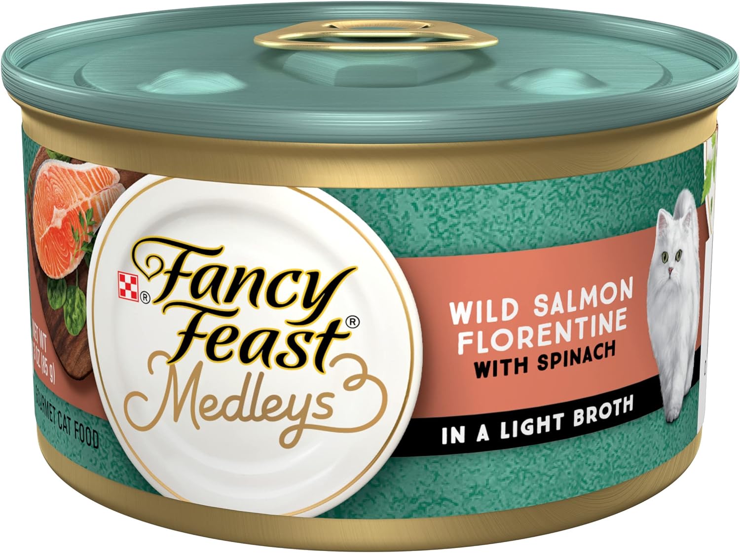 Fancy Feast Medleys Salmon Florentine 3Oz Wet Cat Food - main product image