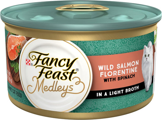 Fancy Feast Medleys Salmon Florentine 3Oz Wet Cat Food - main product image