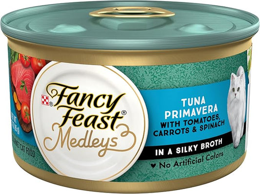 Fancy Feast Medleys Tuna Primavera 3Oz Wet Cat Food Premium - main product image