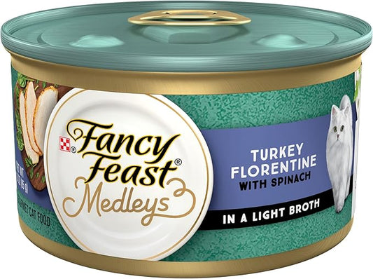Fancy Feast Medleys Turkey Florentine Wet Cat Food (3oz) - main product image