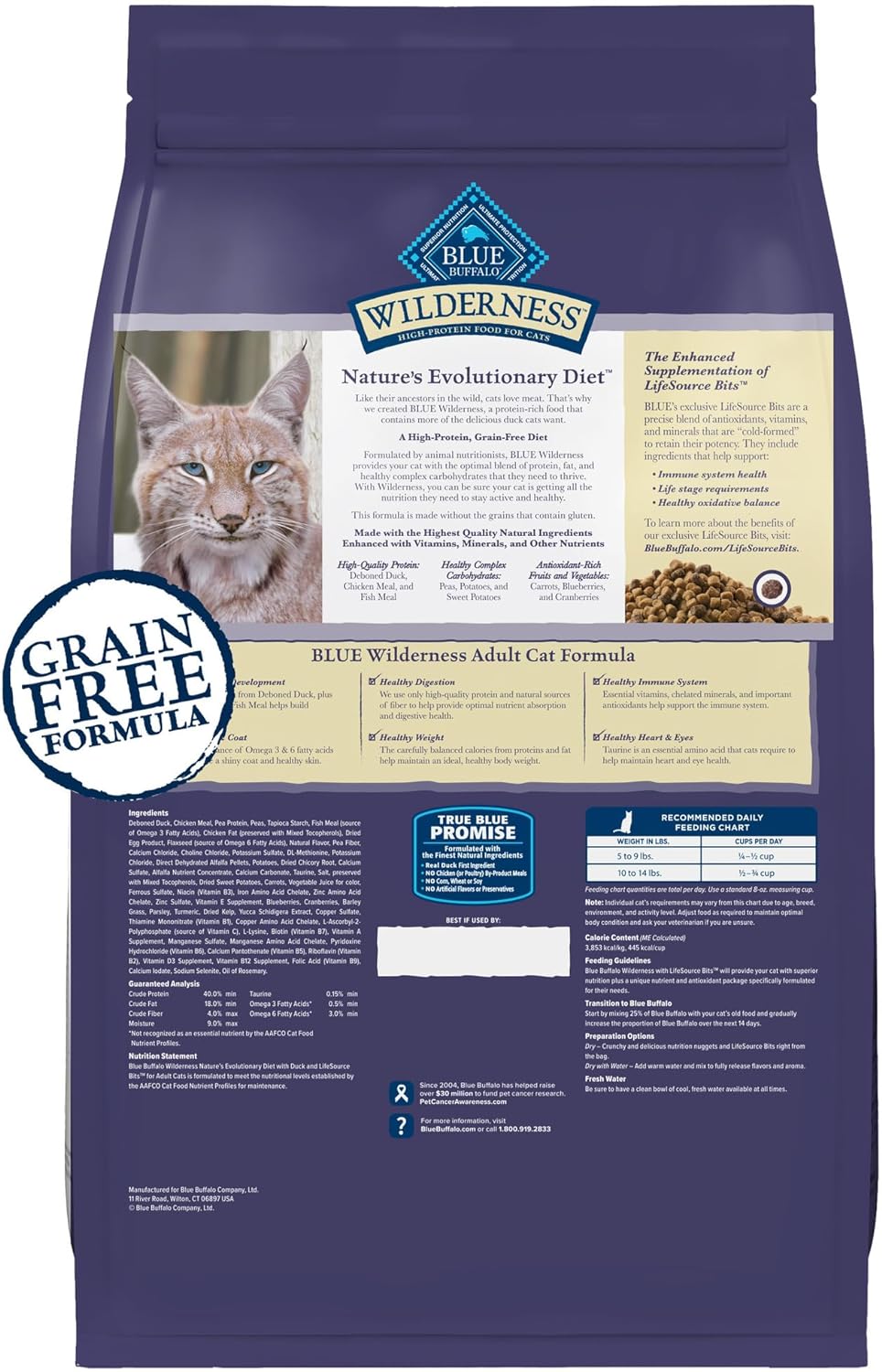 Dry Cat Food Blue Buffalo Chicken Recipe 6lb Daily Meals - detail view