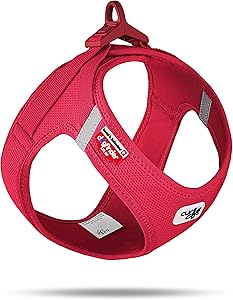 Curli Clasp Red Vest Harness Adjustable Dog Walking Gear - main product image