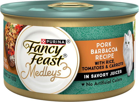 Fancy Feast Medleys Pork Barbacoa 3Oz Wet Cat Food Premium - main product image
