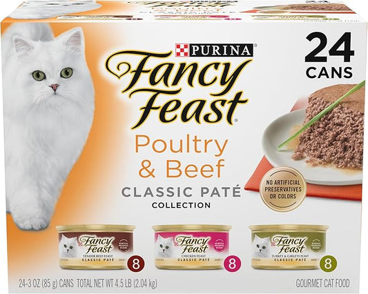 Fancy Feast Classic Pate Variety 3Oz 24Ct Wet Cat Food - main product image