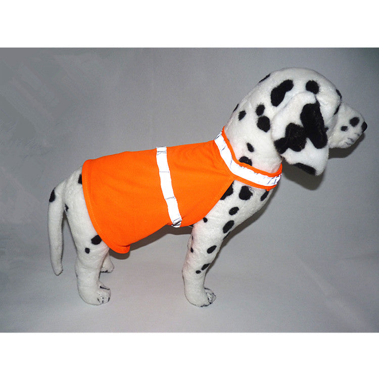 Fluorescent Safety Dog Vest Dog Apparel Premium Pet Supply - close up view