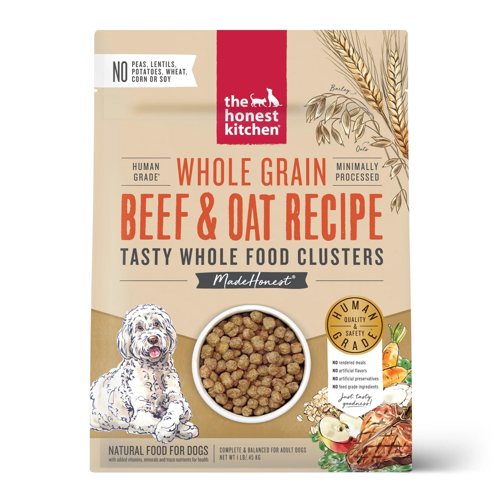 Honest Kitchen Clusters Whole Grain Beef Oat Dog Dry Dog - main product image