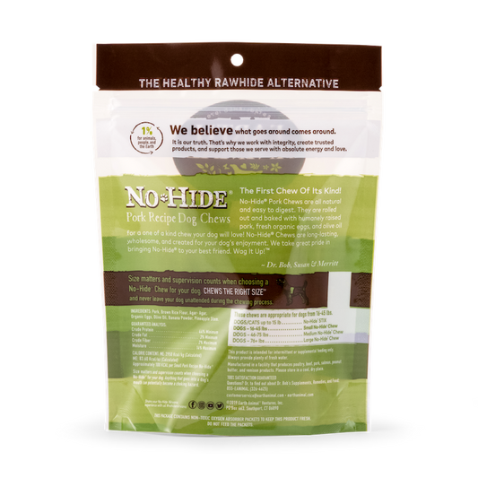 Earth Animal No Hide Small Pork Dog Rolls (2pk) (2.4oz) - detail view