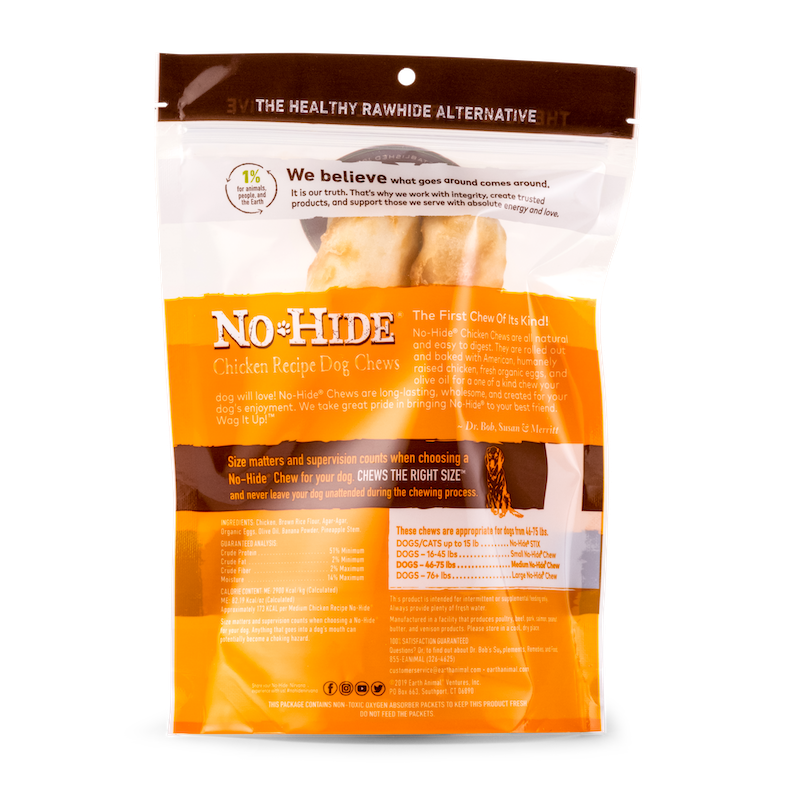 Earth Animal No Hide Medium Chicken Dog Rolls (2pk) (4.2oz) - detail view