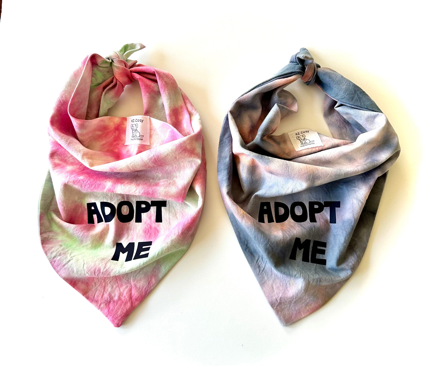 Dog Apparel Adopt Me Tie Dye Dog Bandana Best Seller Premium - lifestyle view