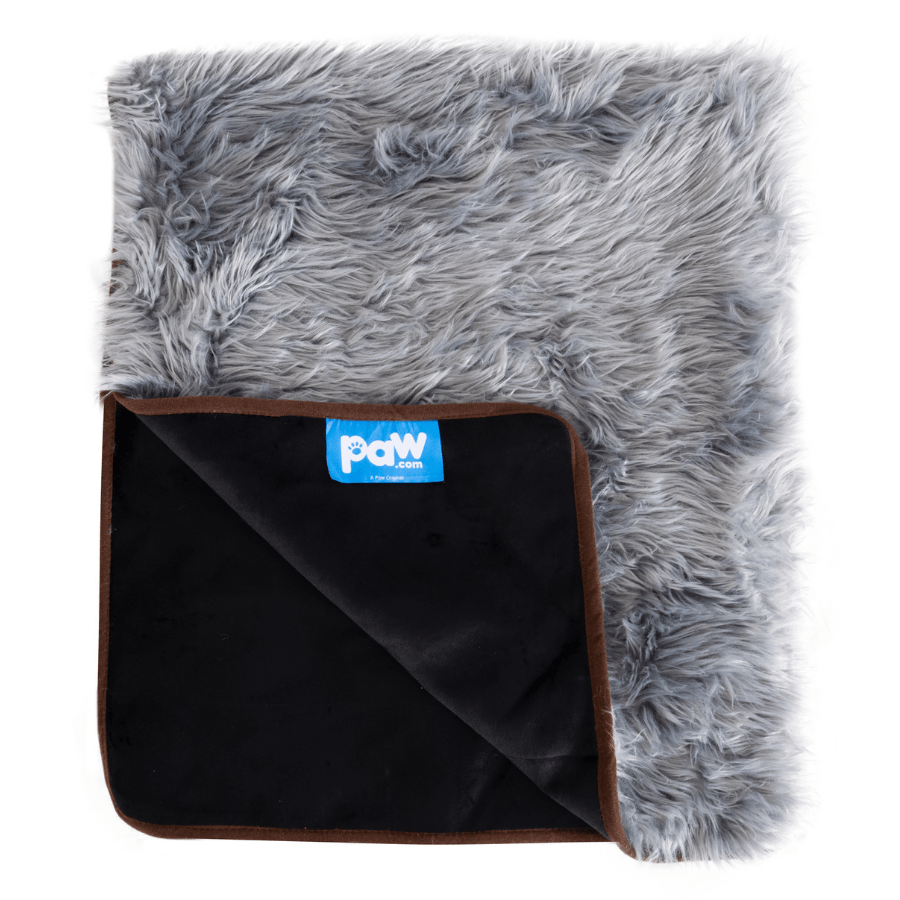 Pupprotector Waterproof Throw Blanket Charcoal Grey Pet Bed - lifestyle view