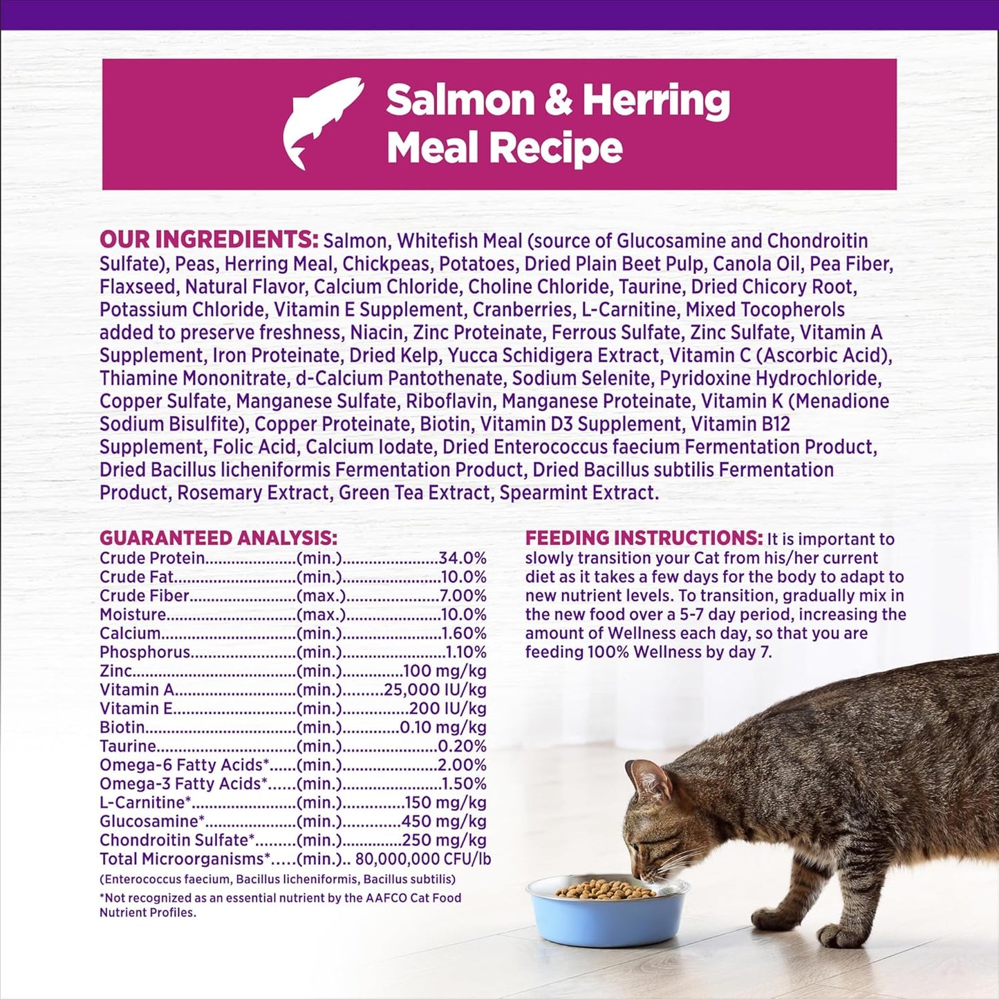 Dry Cat Food Wellness Salmon Recipe 5.5lb Daily Meals Premiu - detail view
