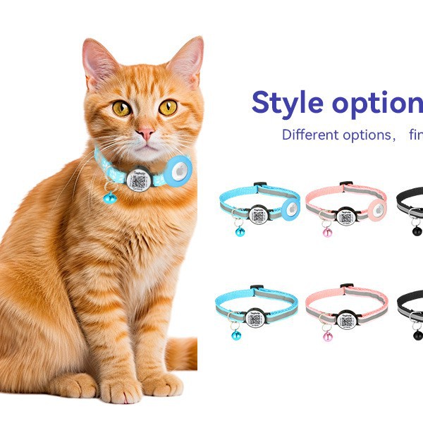 QR Code Collar Positioning Anti-lost Tracking Pet Collar - close up view