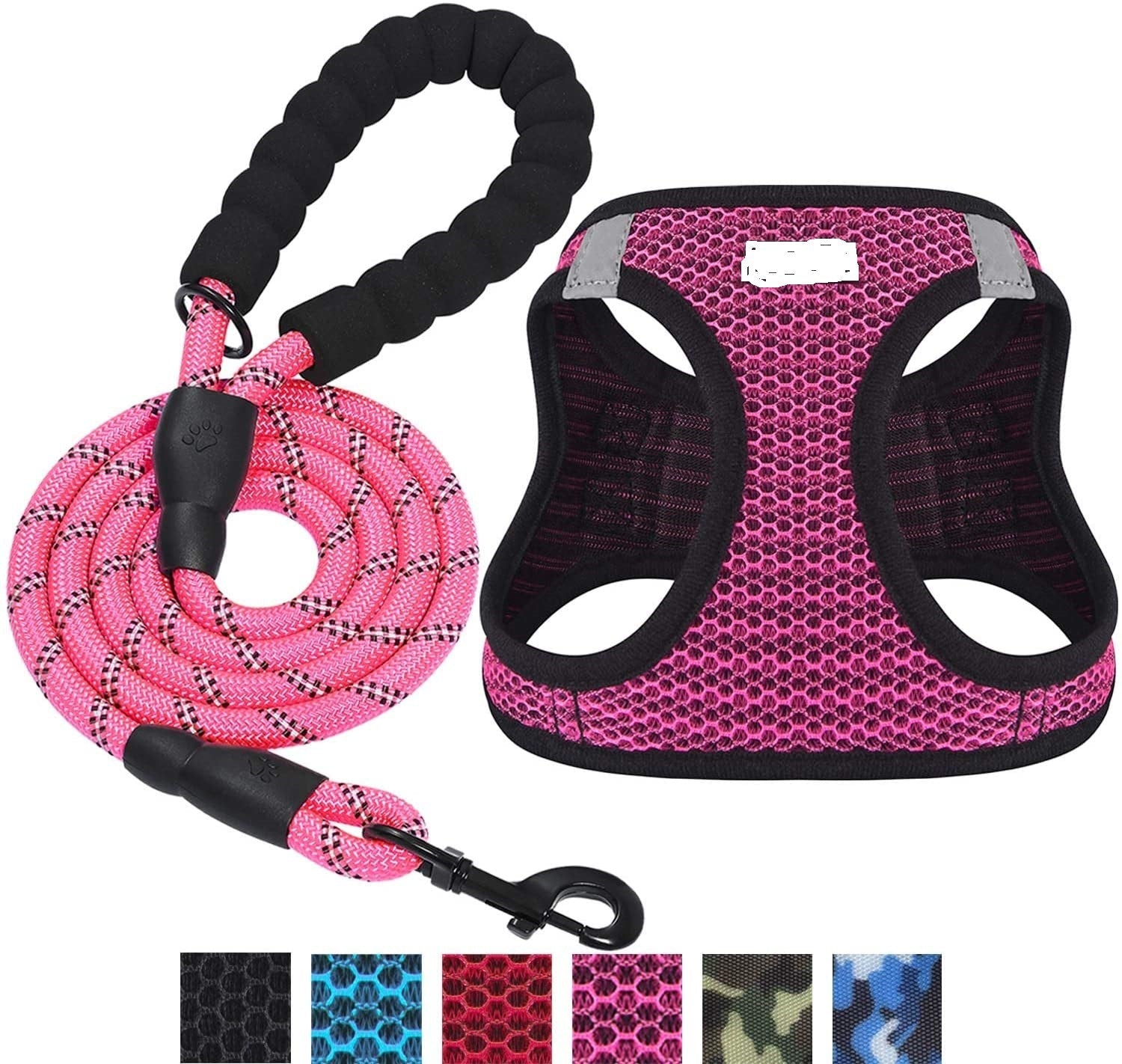 Reflective Harness Dog Leash Adjustable Dog Walking Gear - main product image