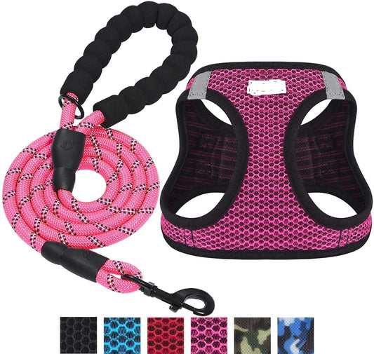 Reflective Harness Dog Leash Adjustable Dog Walking Gear - main product image