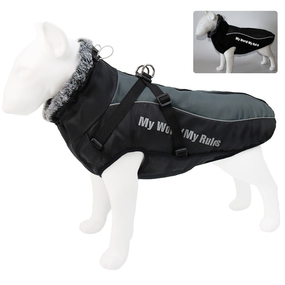 New Large Pet Warm Reflective Dog Thickened Coat Vest Jacket - gallery image 9