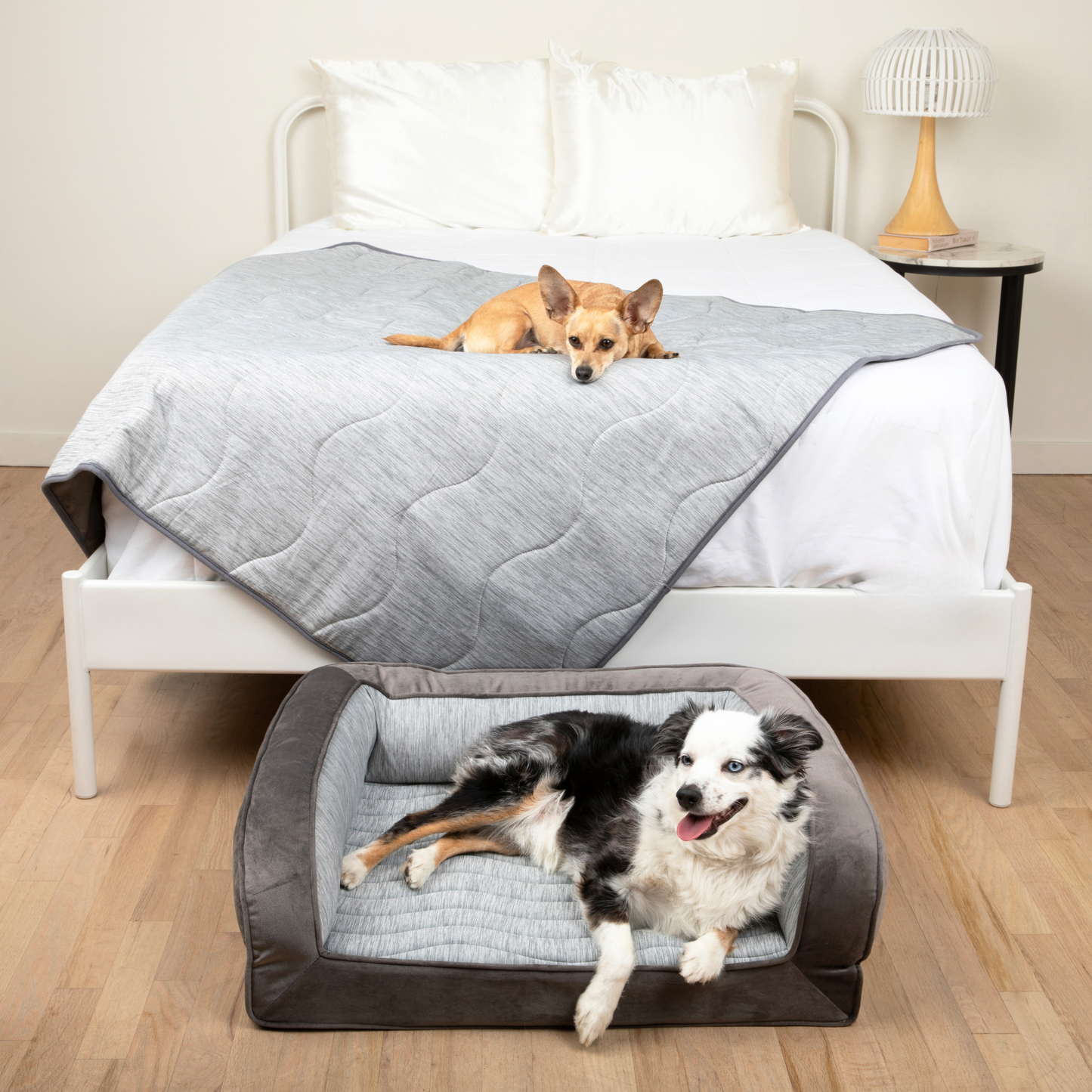 Pupchill Cooling Bolster Dog Bed Waterproof Blanket Bundle - gallery image 17