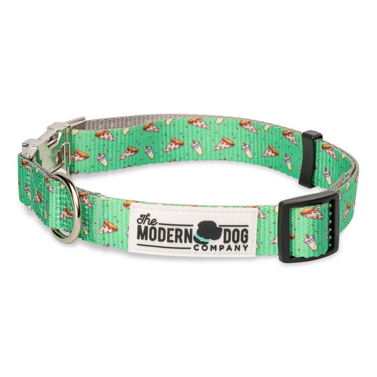 Dog Collar Collar Pizza Party for Adjustable Walking Collar - main product image for dog collar