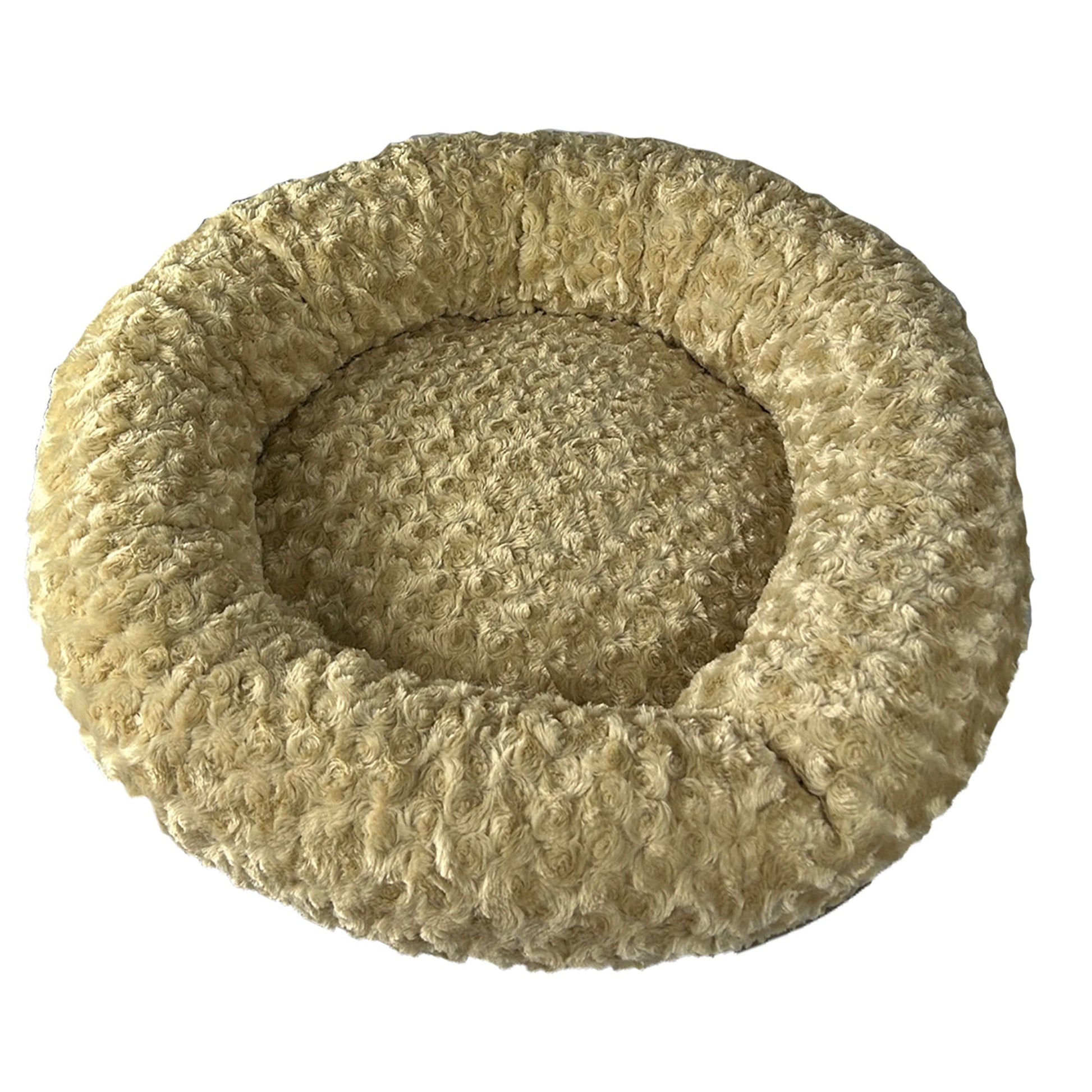 Dog Bed Round Bolstered Furvana Washable Pet Bed Comfort - lifestyle view