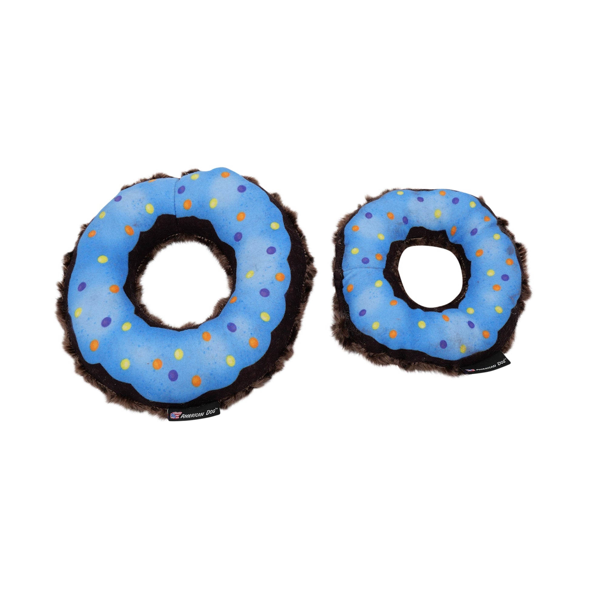 Dog Toy Nuggle Donut Interactive Plush Chew Play Durable Fun - main product image