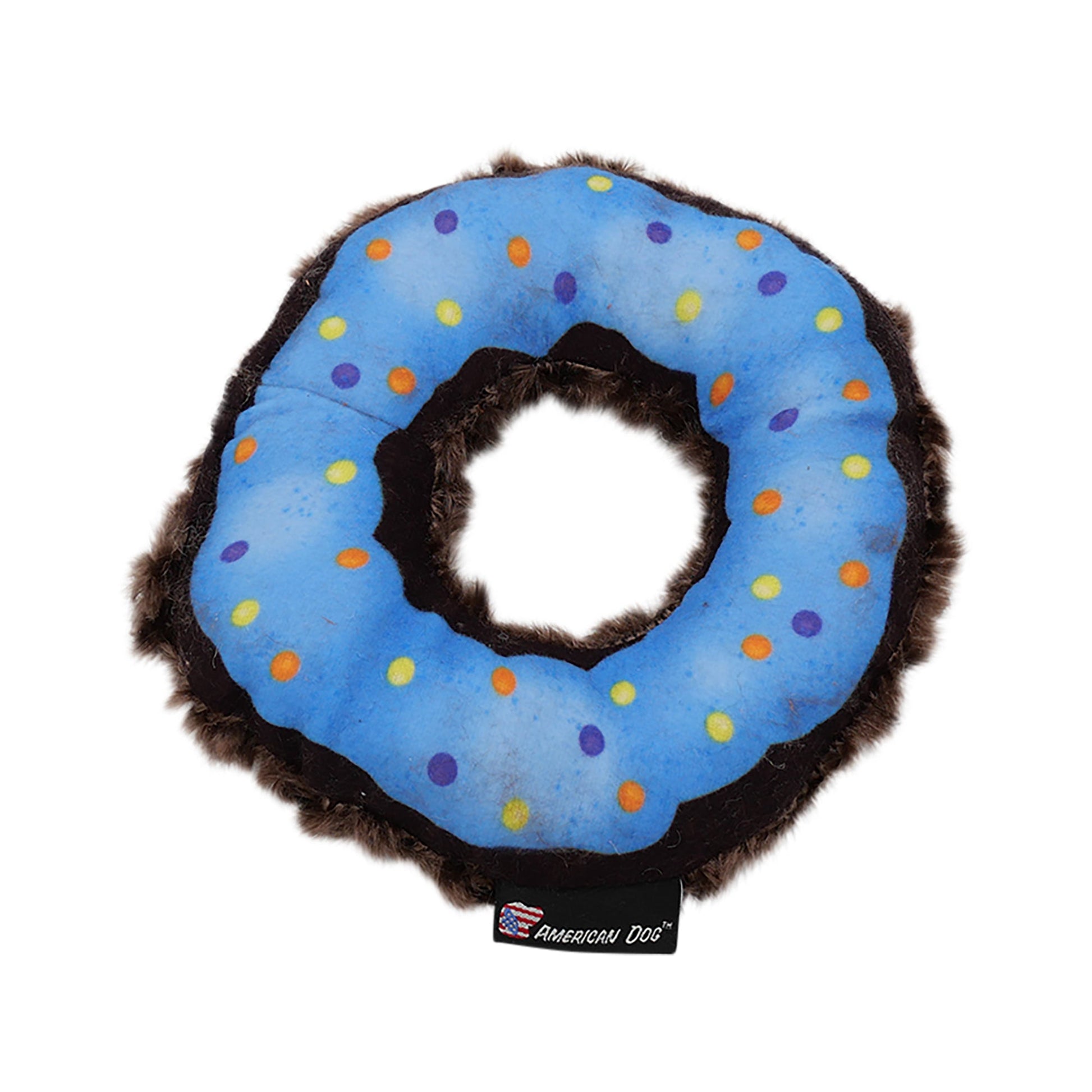 Dog Toy Nuggle Donut Interactive Plush Chew Play Durable Fun - lifestyle view