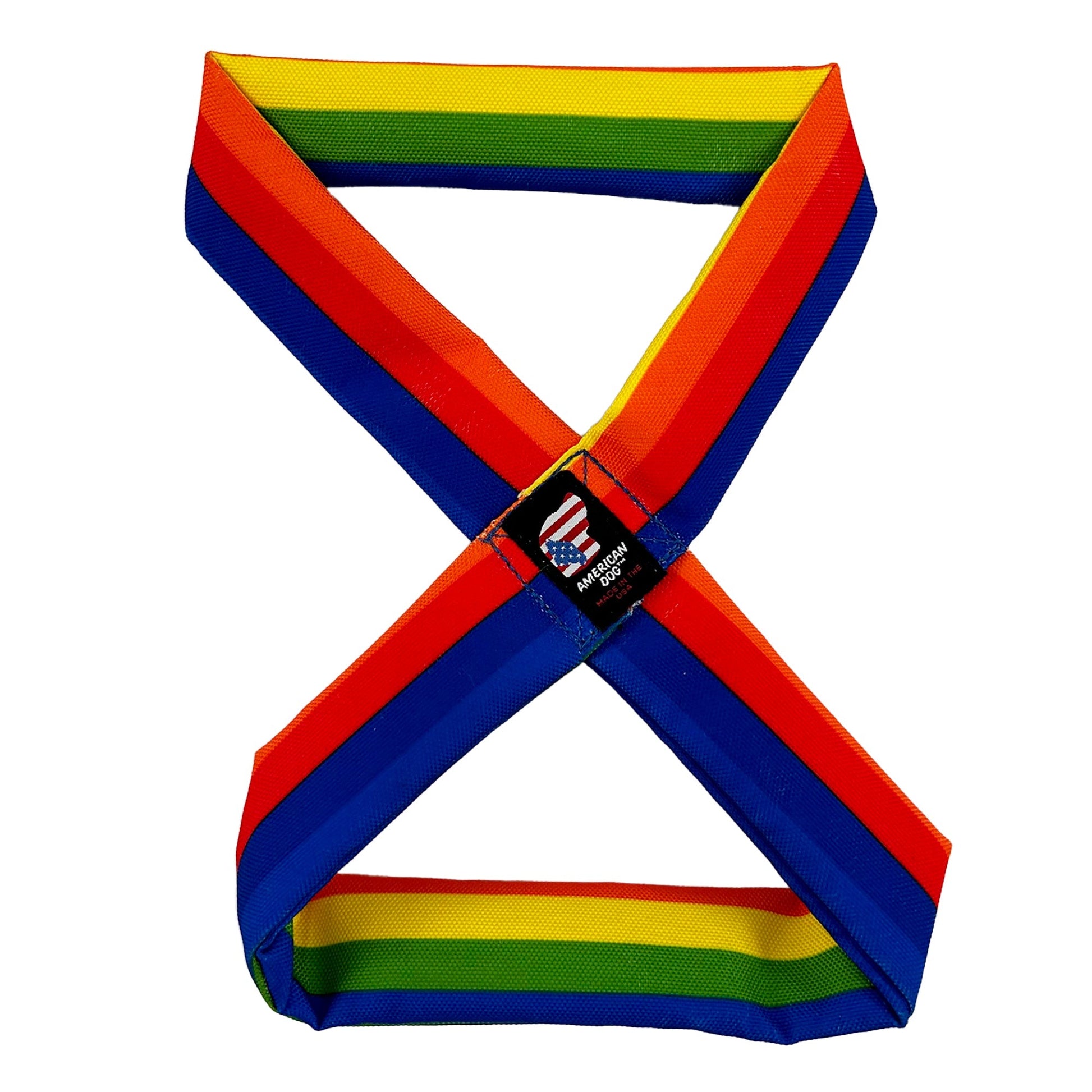 Dog Toy Rainbow Infinity Tug Interactive Plush Chew Play Dur - main product image