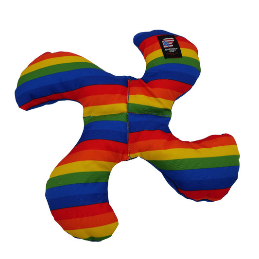 Dog Toy Lucky Star Flyer Interactive Plush Chew Play Durable - detail view