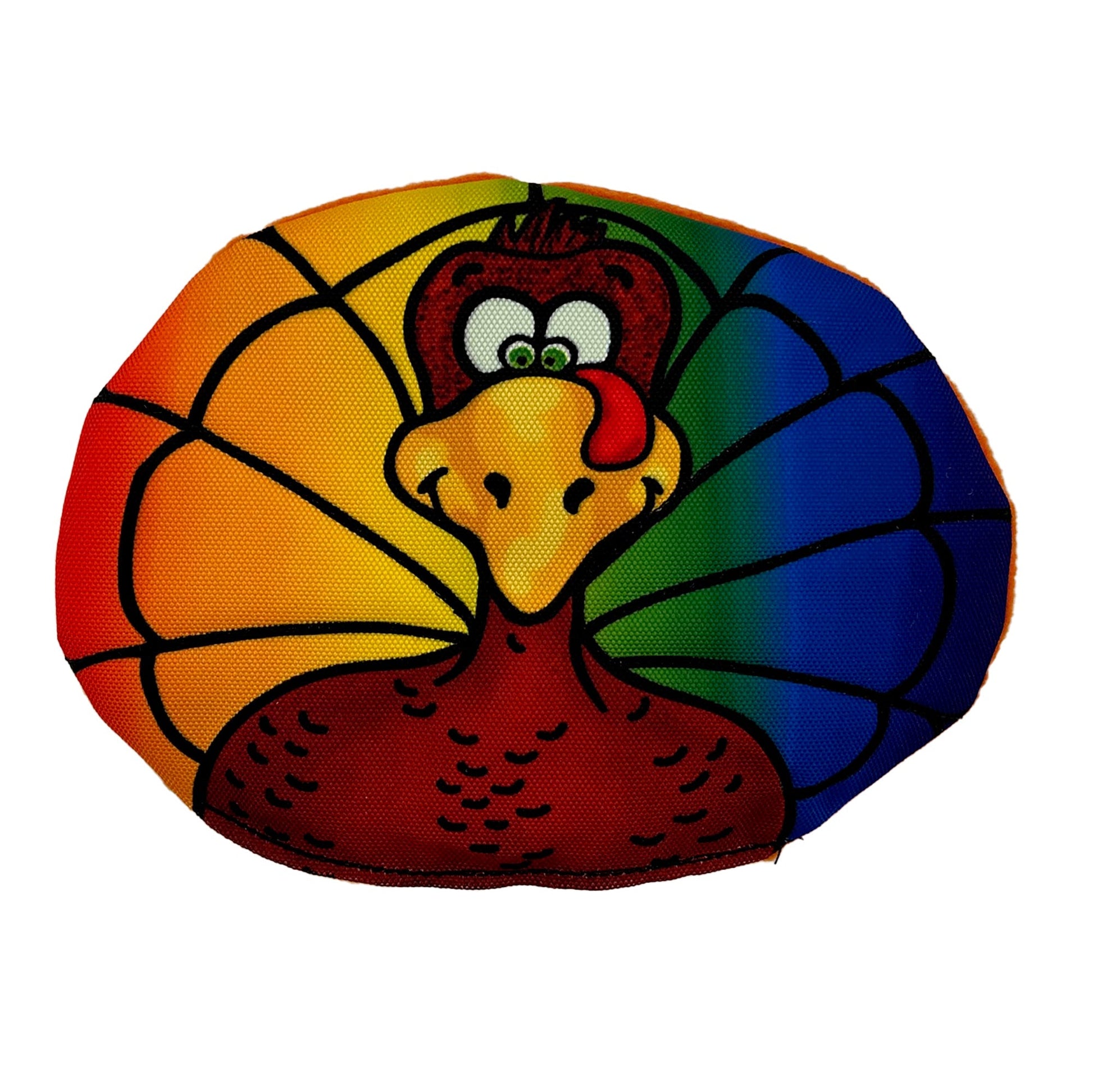 Dog Toy Rainbow Turkleton Interactive Plush Chew Play Durabl - main product image