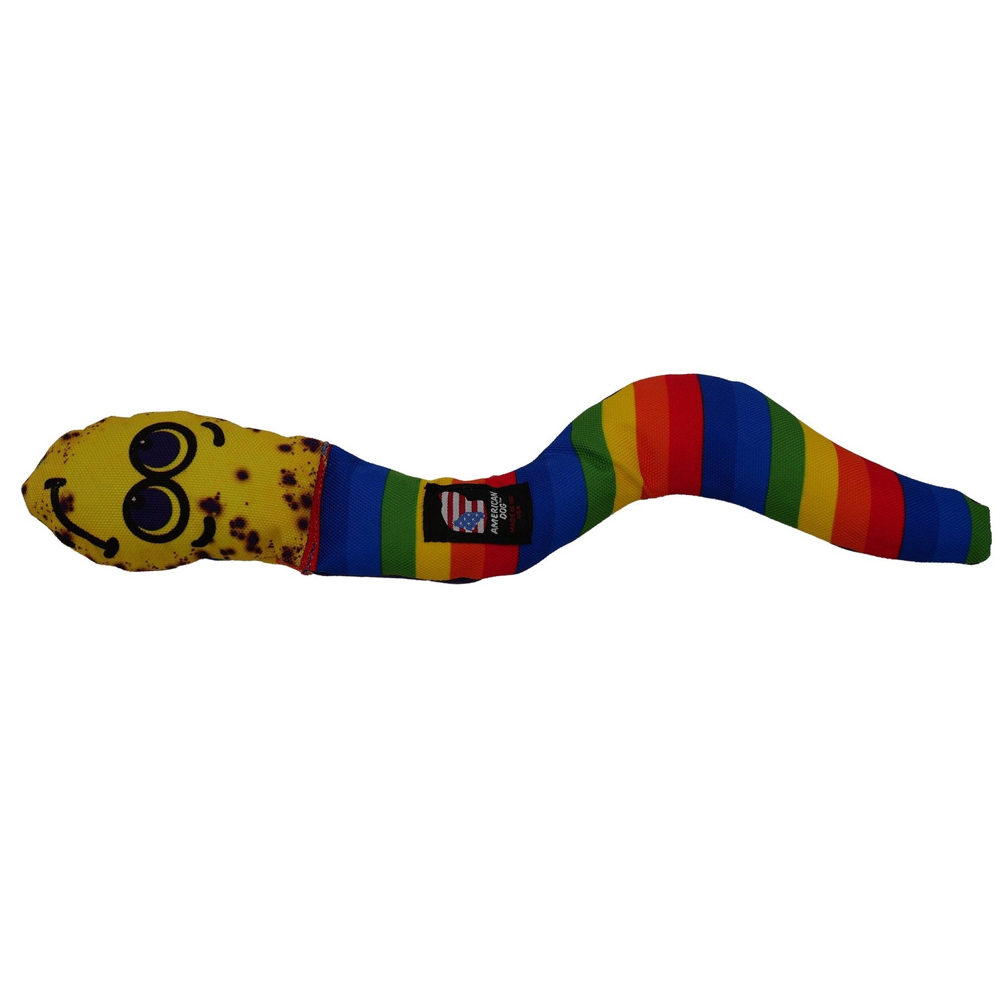 Dog Toy Rainbow Wiggle Worm Interactive Plush Chew Play Dura - main product image