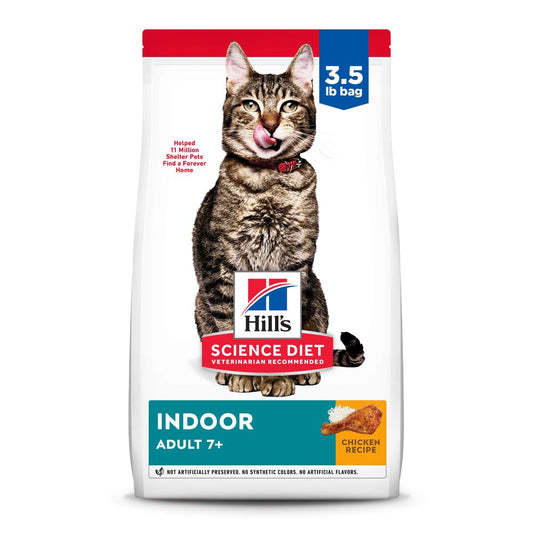 Hills Science Diet Senior 7 Indoor Chicken Recipe Dry Cat 3 - main product image